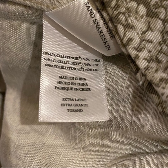 NEW Rails Tennessee Sand Snakeskin Funnel Neck Linen Blend Jacket - Picture 10 of 15